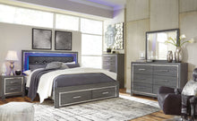 Load image into Gallery viewer, Lodanna Gray Platform Bed With 2 Storage Drawers