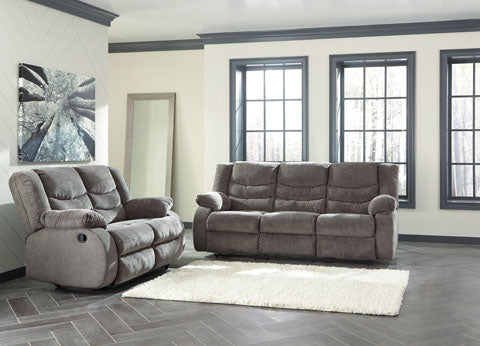 Tulen Reclining Sofa - Gray - Furniture Depot