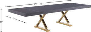Excel Grey Oak Veneer Lacquer Extendable Dining Table (3 Boxes) - Furniture Depot (7679020925176)