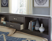 Load image into Gallery viewer, Caitbrook Gray Storage Bed With 8 Drawers - king