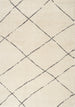 Maroq Cream Grey Uneven Trellis Rug - Furniture Depot