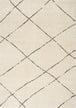 Maroq Cream Grey Uneven Trellis Rug - Furniture Depot