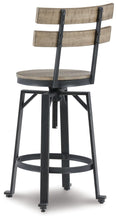Load image into Gallery viewer, Lesterton Light Brown / Black 3 Pc. Long Counter Table, 2 Bar Stools