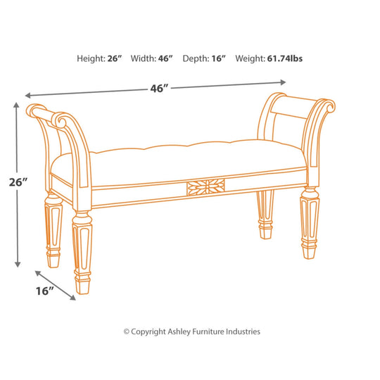 Realyn Accent Bench - Furniture Depot (3757307101237)