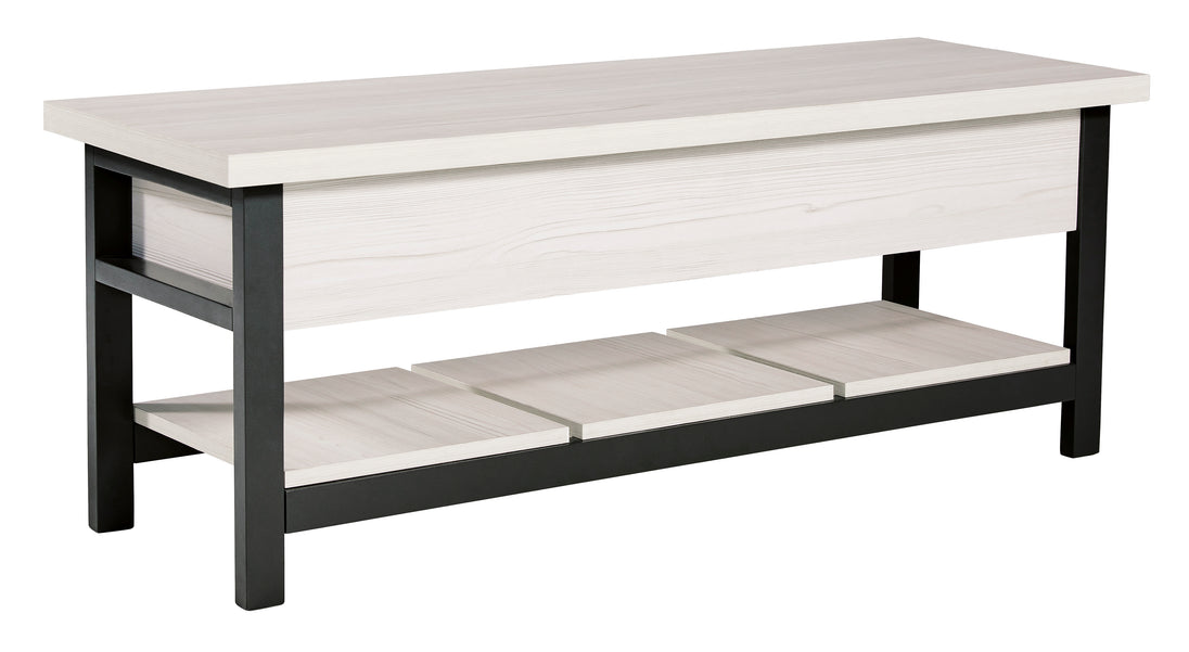 Rhyson Storage Bench - White - Furniture Depot (7761743413496)