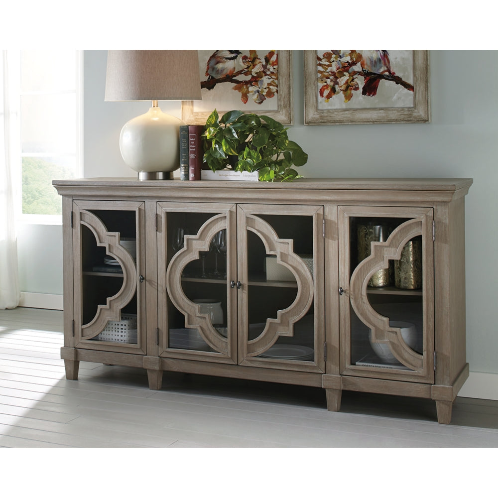 Fossil Ridge 4 Door Accent Cabinet - Furniture Depot