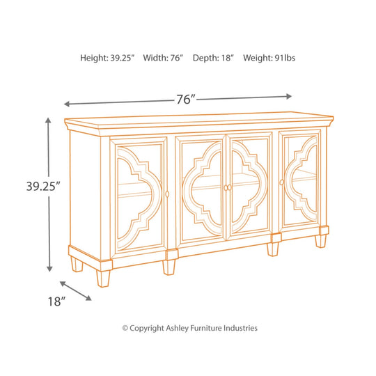 Fossil Ridge 4 Door Accent Cabinet - Furniture Depot