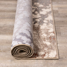 Load image into Gallery viewer, Abbey Cream Taupe Leaf Rug - Furniture Depot