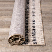 Load image into Gallery viewer, Abbey Beige Grey Striped Rug - Furniture Depot