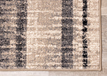 Load image into Gallery viewer, Abbey Beige Grey Striped Rug - Furniture Depot