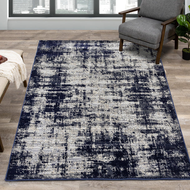 Abbey Grey Cream Distressed Rug - Furniture Depot