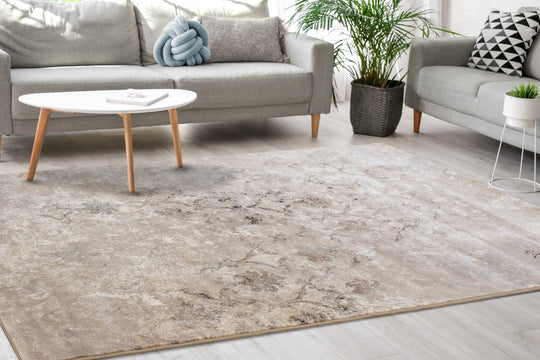 Abbey Beige Taupe Elegant Rug - Furniture Depot