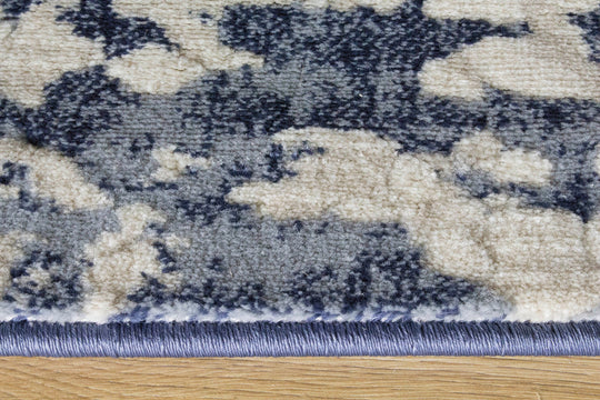 Alida Blue Cream Distressed Rug - Furniture Depot