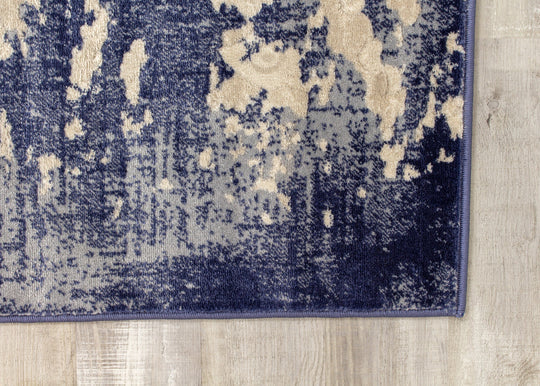 Alida Blue Cream Distressed Rug - Furniture Depot