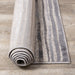 Alida Grey Distressed Striped Rug - Furniture Depot