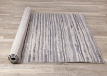 Load image into Gallery viewer, Alida Grey Distressed Striped Rug - Furniture Depot