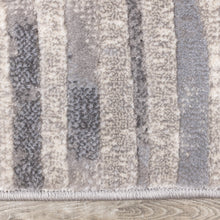 Load image into Gallery viewer, Alida Grey Distressed Striped Rug - Furniture Depot