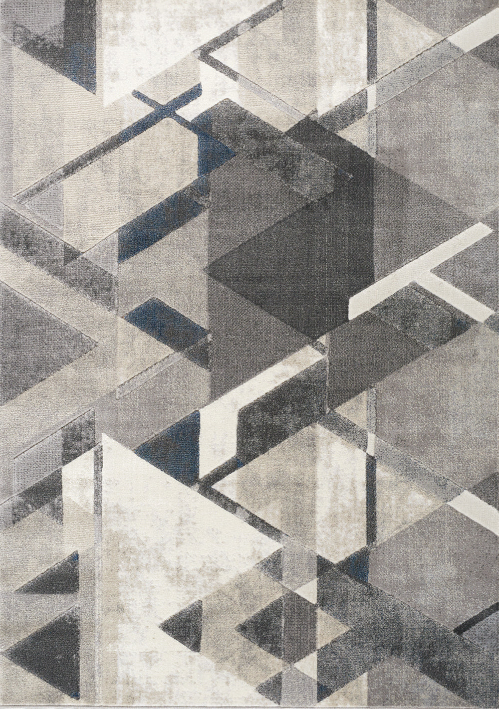 Alida Cream Grey Triangle Shift Rug - Furniture Depot