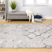 Alida Grey Blue Elegant Ogee Rug - Furniture Depot