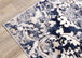 Alida Grey Blue Damask Rug - Furniture Depot