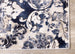 Alida Grey Blue Damask Rug - Furniture Depot