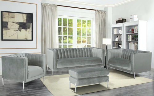 Art Sofa Series - Grey Velvet - Furniture Depot
