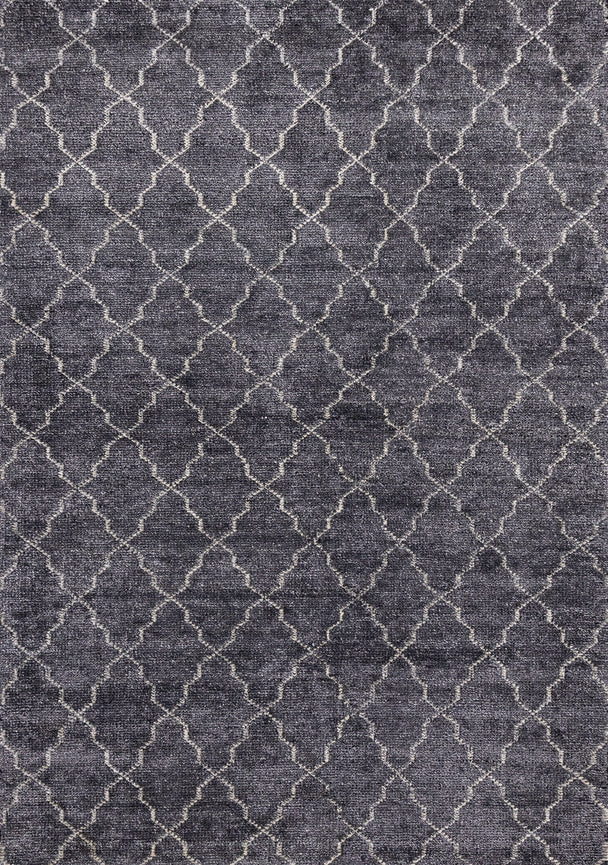 Atlas Ivory Grey Handmade Lattice Rug - Furniture Depot