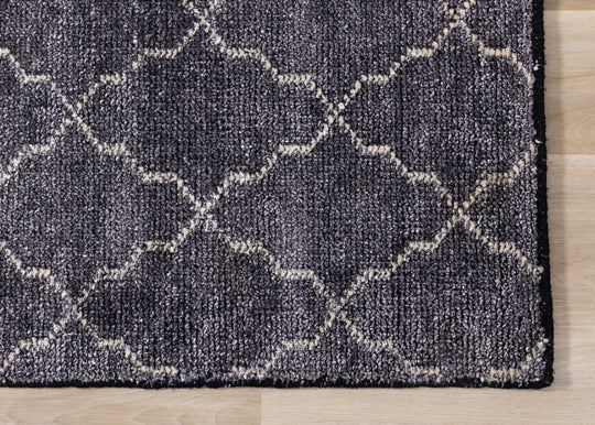 Atlas Ivory Grey Handmade Lattice Rug - Furniture Depot