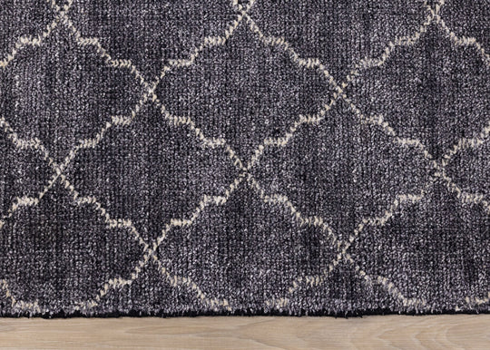 Atlas Ivory Grey Handmade Lattice Rug - Furniture Depot