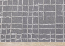 Load image into Gallery viewer, Atlas Grey Handtufted Grid Rug - Furniture Depot