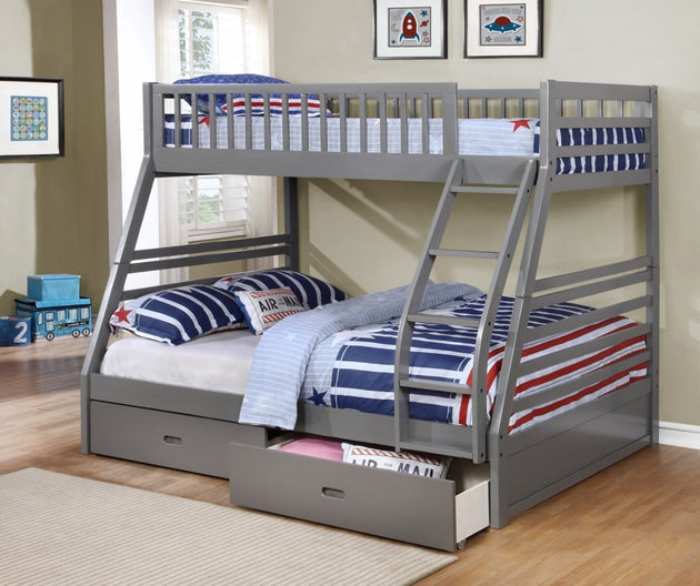 Weatherholt Twin Over Full Bunk Bed with Drawers - Furniture Depot