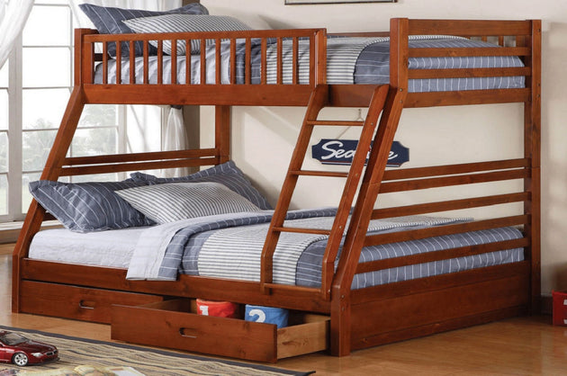 Weatherholt Twin Over Full Bunk Bed with Drawers - Furniture Depot