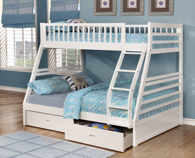 Weatherholt Twin Over Full Bunk Bed with Drawers - Furniture Depot