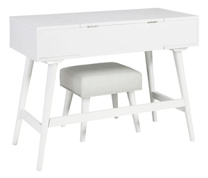 Thadamere Vanity with Stool - White - Furniture Depot