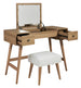 Thadamere Vanity with Stool - Light Brown - Furniture Depot (7762945736952)