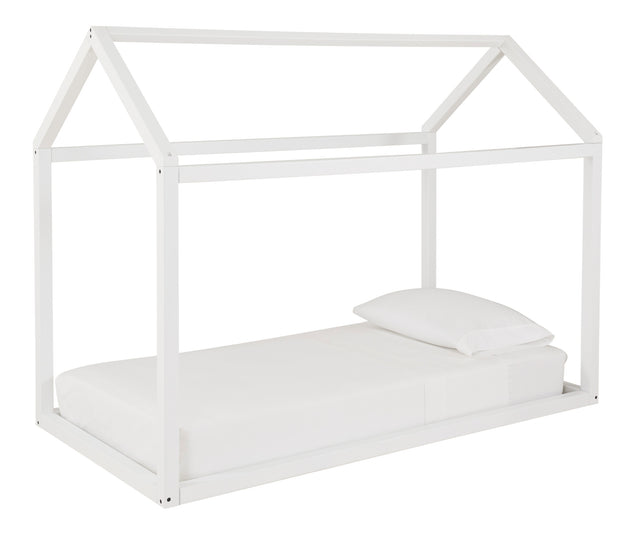 Flannibrook Twin House Bed Frame - White - Furniture Depot