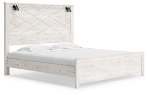 Gerridan Panel Bed - White/Gray - Furniture Depot