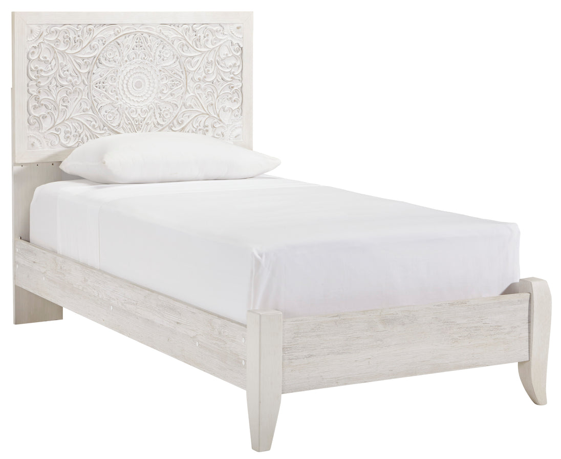 Paxberry Twin Bed - Whitwwash - Furniture Depot (4675738206310)