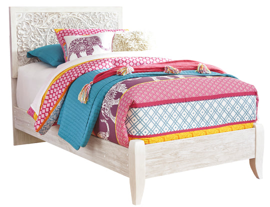 Paxberry Twin Bed - Whitwwash - Furniture Depot (4675738206310)