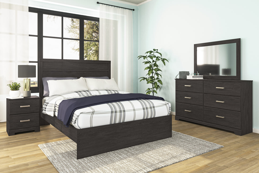 Belachime 6Pc Queen Panel Bedroom Set - Black - Furniture Depot (6599059800237)