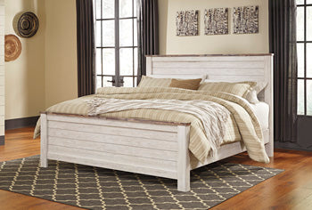 Willowton King Panel Bed - Furniture Depot (3707379417141)