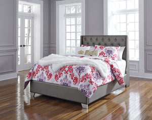Coralayne Full Upholstered Panel Bed - Grey - Furniture Depot (3726808907829)