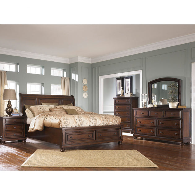 Porter Queen Size Sleigh Storage Bed - Furniture Depot (1607160791093)