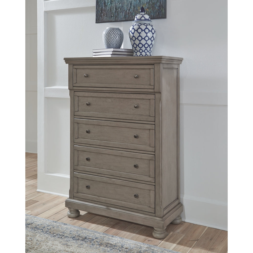 Lettner Five Drawer Chest - Furniture Depot (3731799113781)