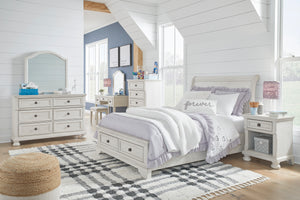 Robbinsdale Full Sleigh Storage Bed (6 pc set) - Furniture Depot