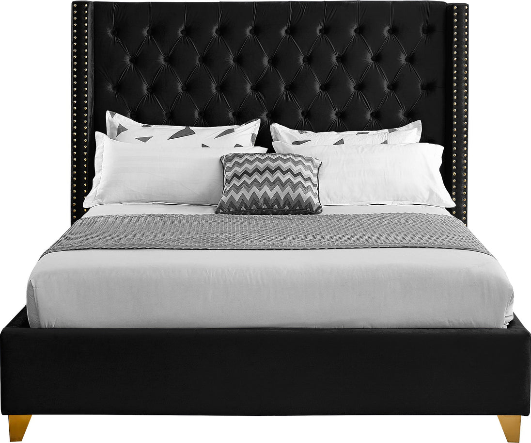 Barolo Velvet Bed - Furniture Depot