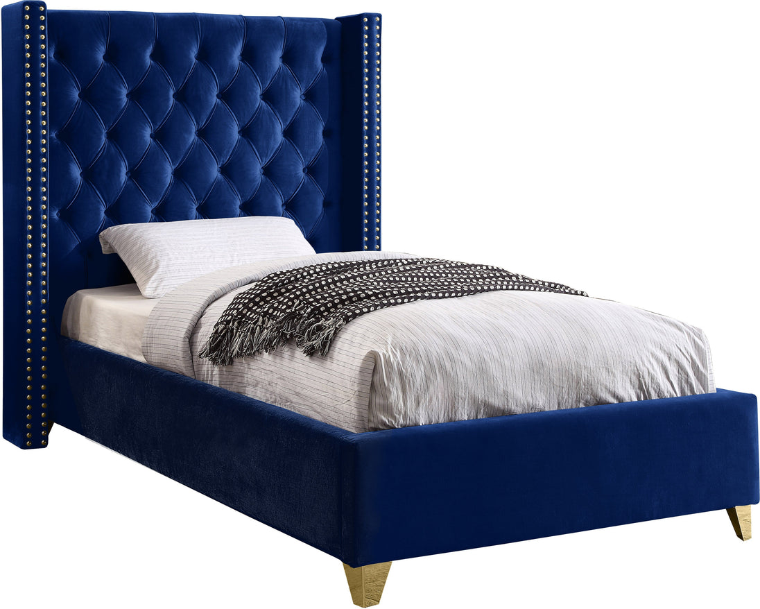 Barolo Velvet Bed - Furniture Depot