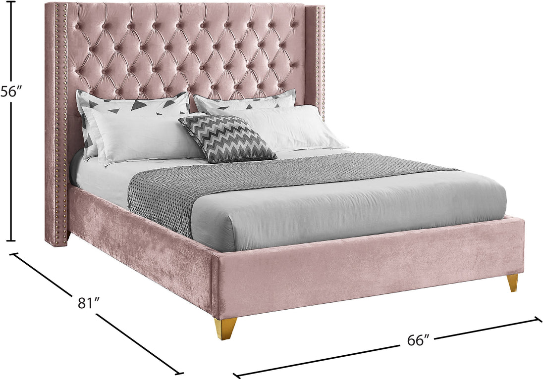 Barolo Velvet Bed - Furniture Depot