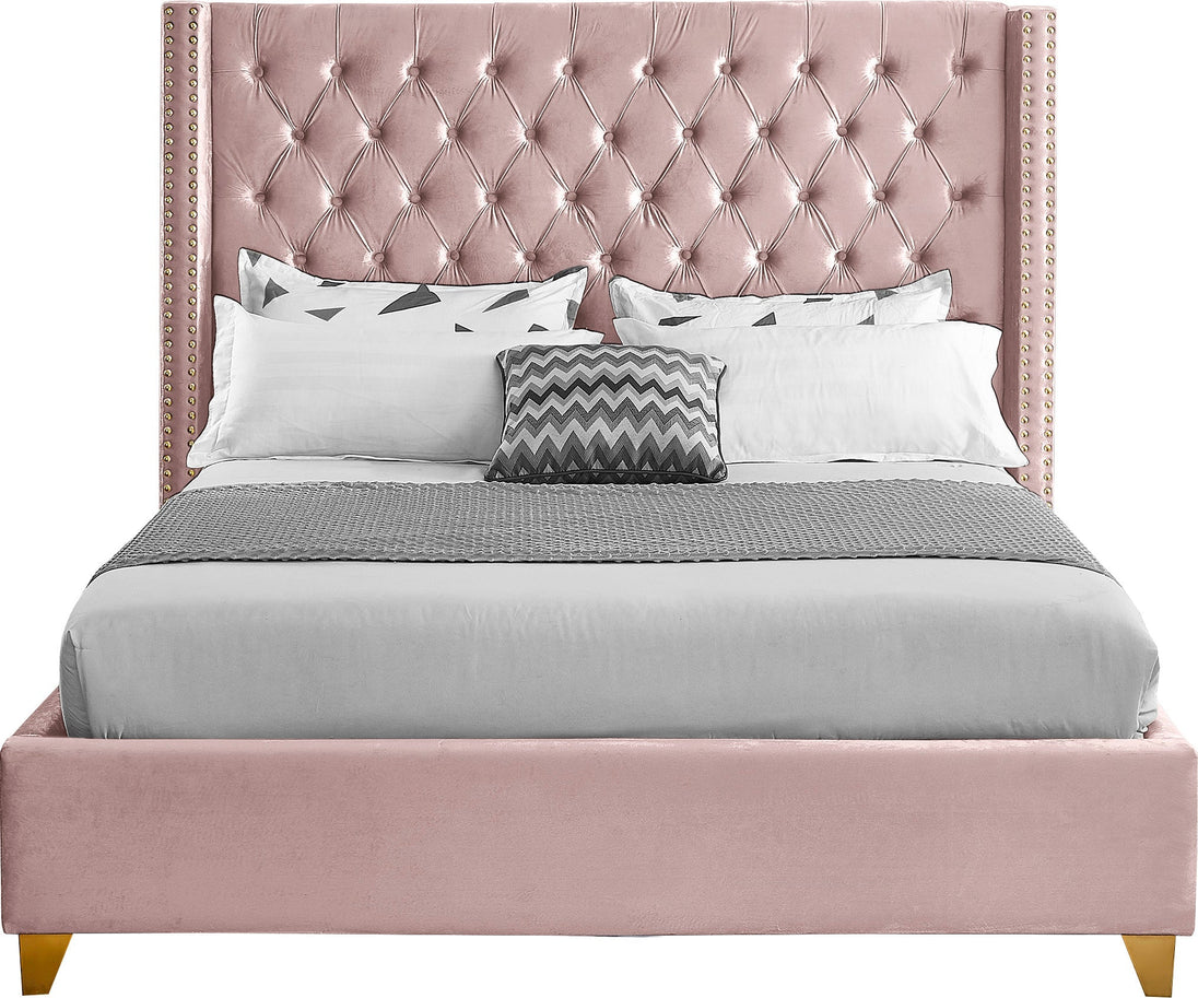 Barolo Velvet Bed - Furniture Depot