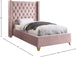 Barolo Velvet Bed - Furniture Depot